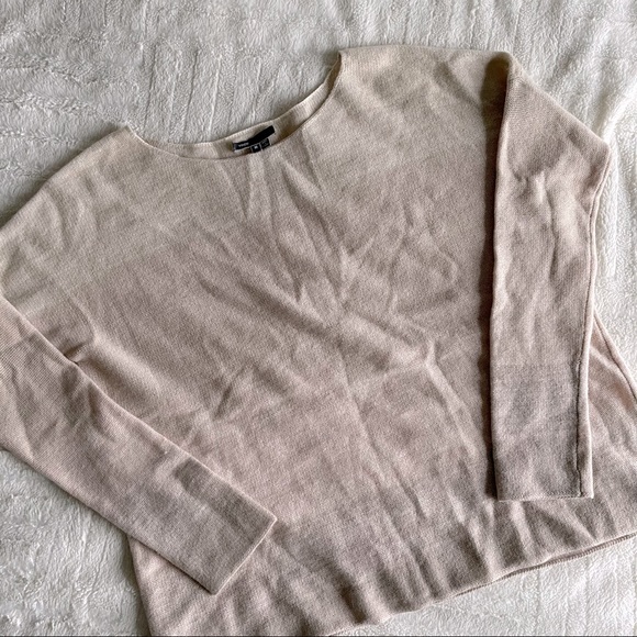 VINCE 100% cashmere blush stripe sweater - Picture 5 of 6